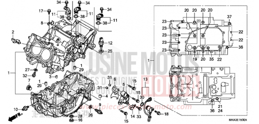 CARTER MOTEUR NC750XDH de 2017